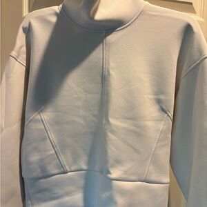 Calia White High-Neck Sweatshirt